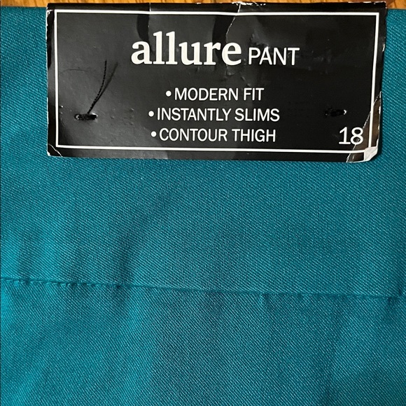 NWT Alfred Dunner Allure Teal Pants Size 18 - Picture 4 of 10